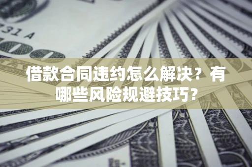 武汉借款合同违约怎么解决？有哪些风险规避技巧？